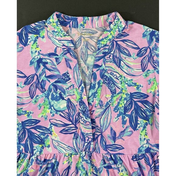 Lilly Pulitzer Winona Knit Tunic Top Just A Lil Jelly Floral Print Shirt Size S - Picture 2 of 10